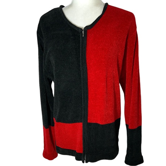 Zipper Color Block Sweater - Picture 2 of 13